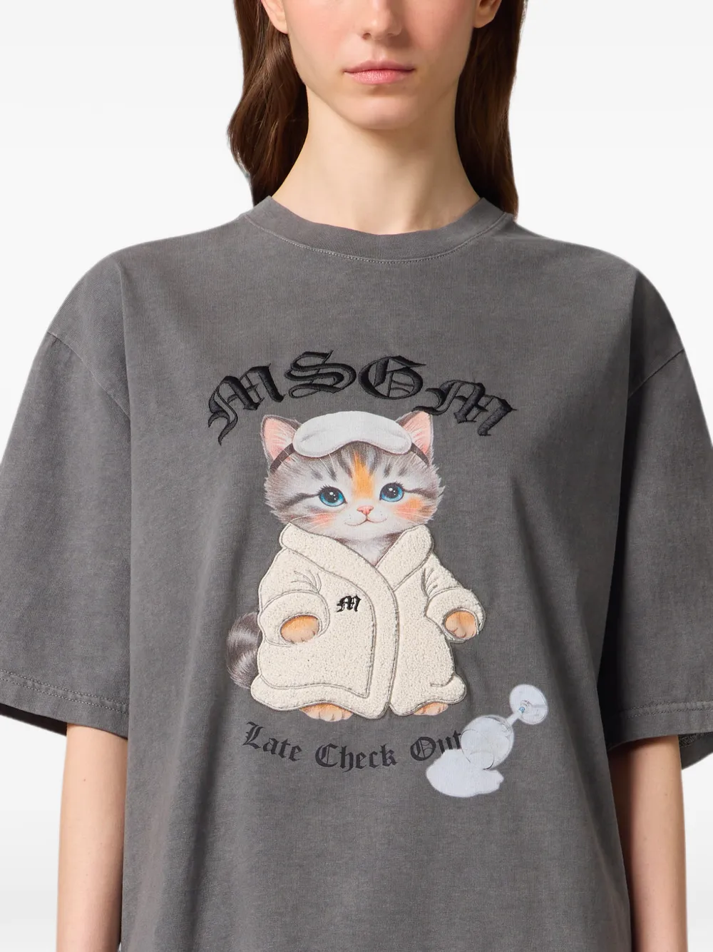 MSGM T-shirt met grafische print Grijs