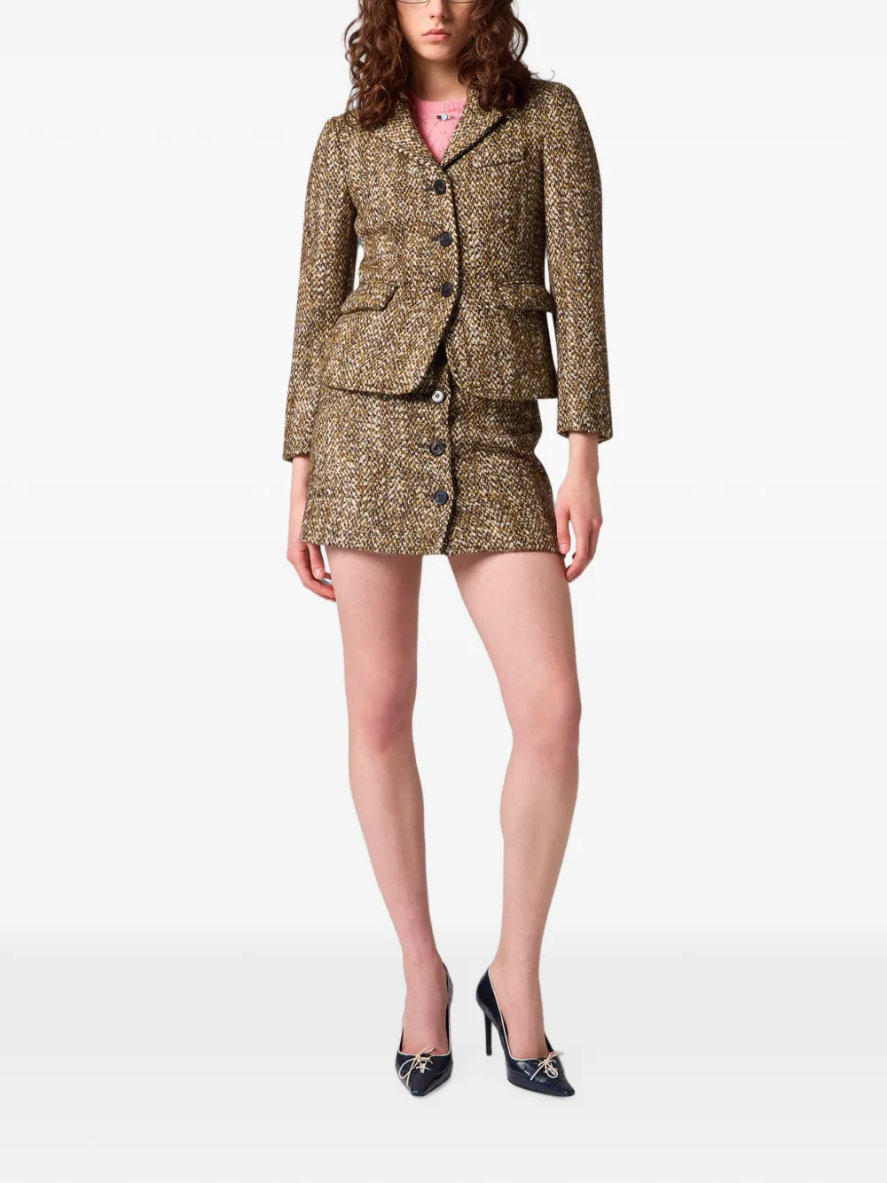 MSGM Button-up mini-rok Bruin