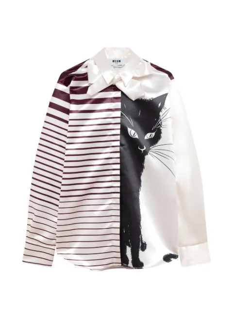 MSGM cat-print shirt