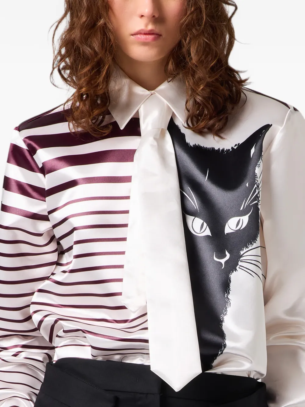 MSGM blouse met kattenprint Wit