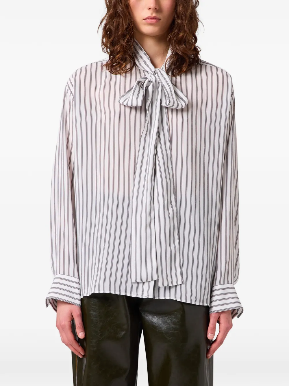 MSGM Gestreept shirt Wit
