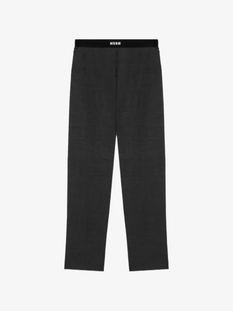 MSGM pantalones de vestir con logo en la pretina