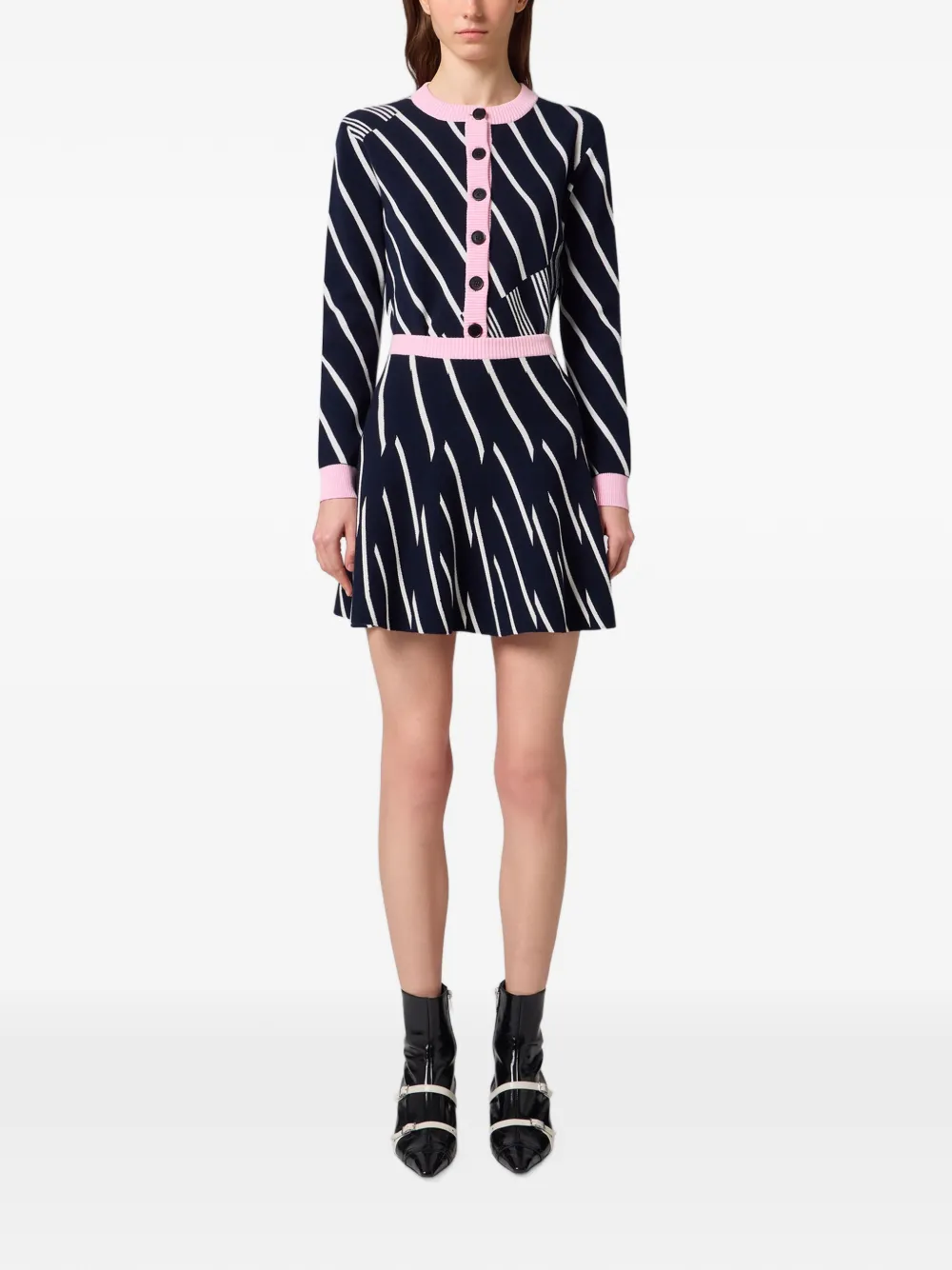 MSGM Gestreepte mini-rok Blauw