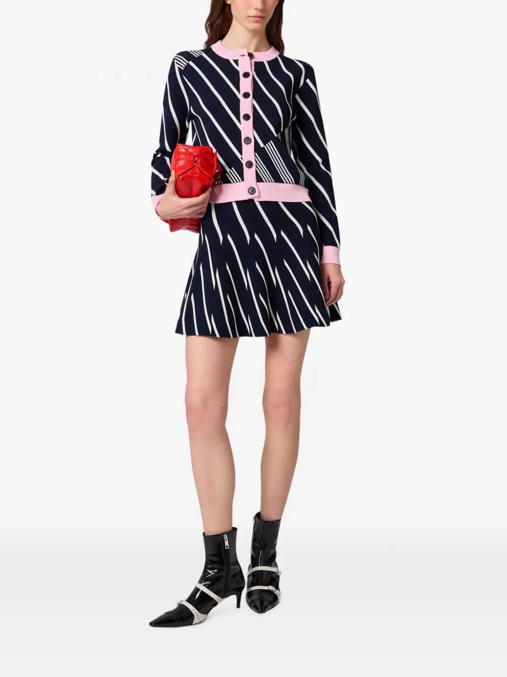 MSGM Gestreepte mini-rok Blauw