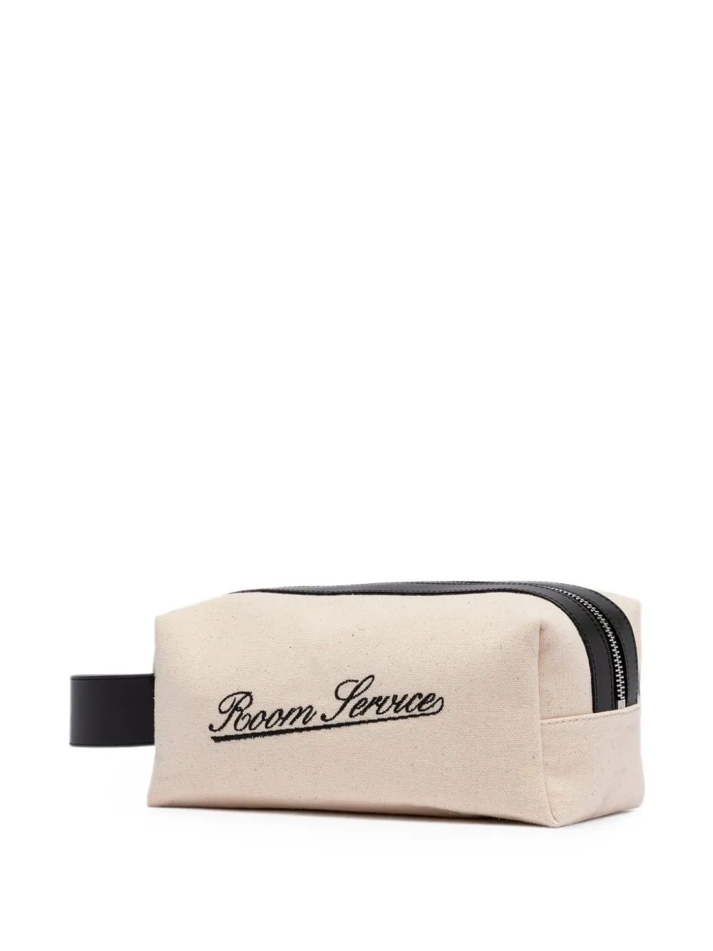 MSGM Toilettas met geborduurde logo-patch Beige