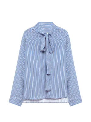 Sacai ストライプ シャツ | ブルー | FARFETCH JP