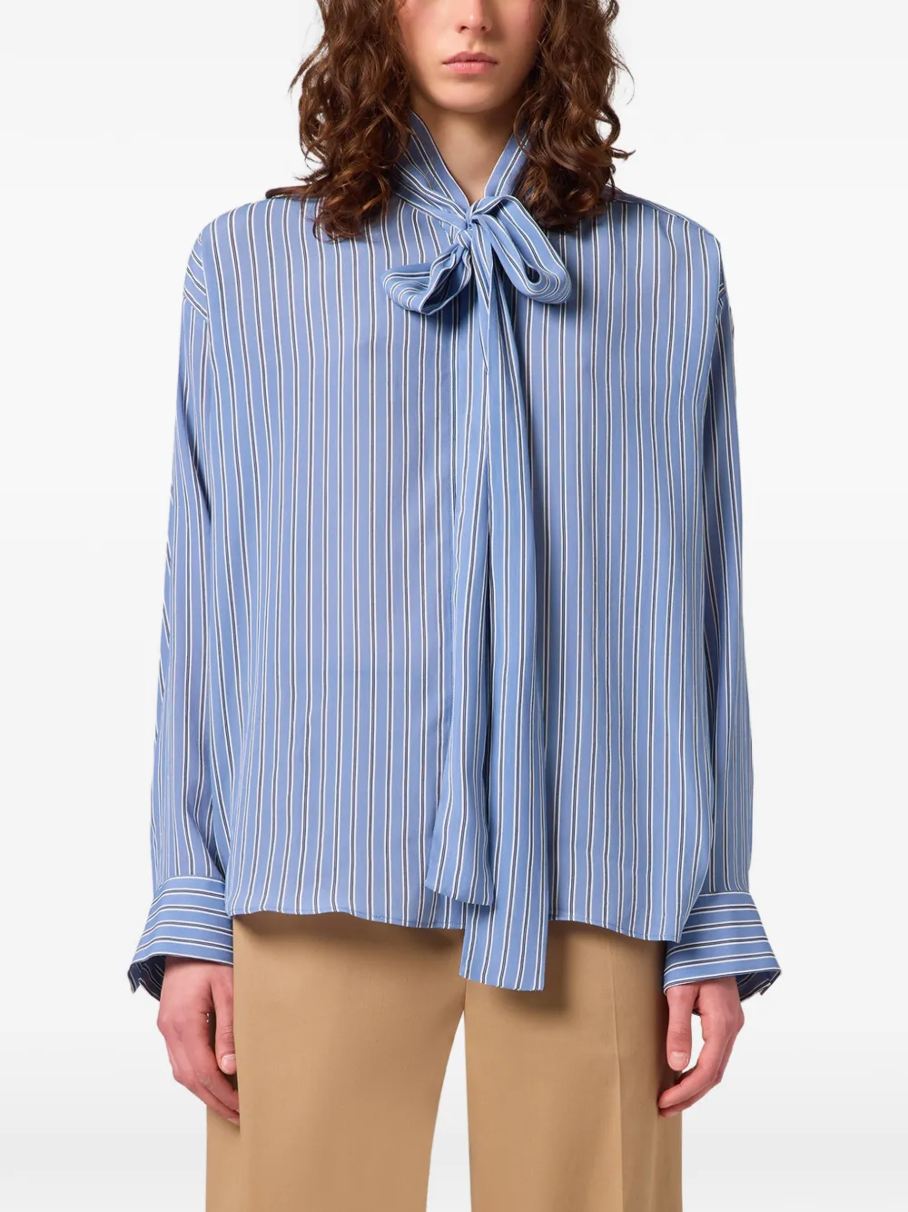 MSGM Gestreept shirt Blauw