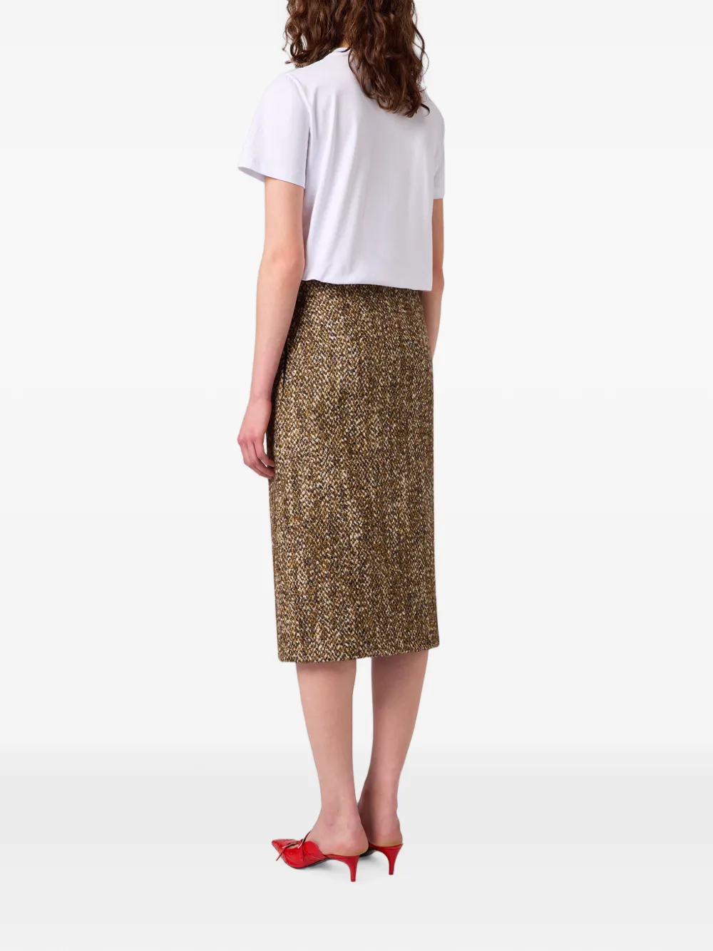 MSGM Midi-kokerrok Bruin