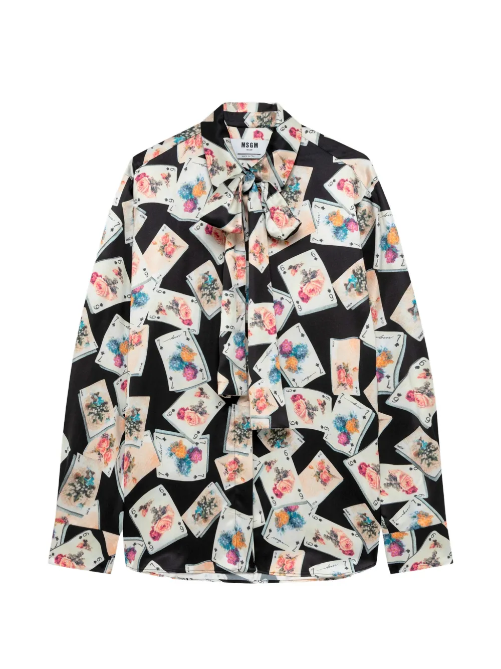 MSGM Blusa con stampa - Nero