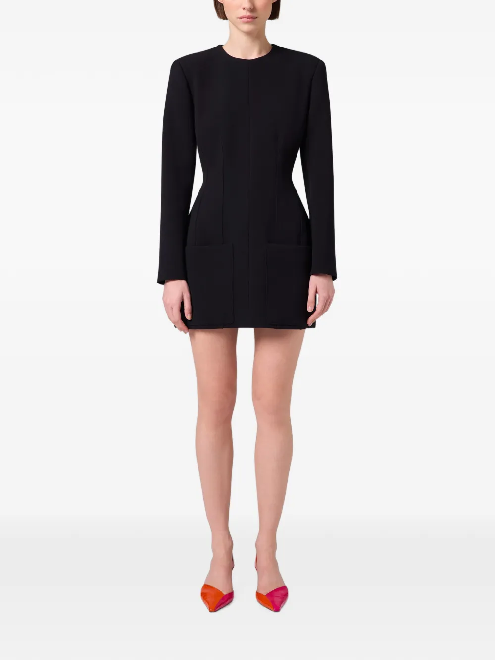 MSGM Mini-jurk met lange mouwen Zwart