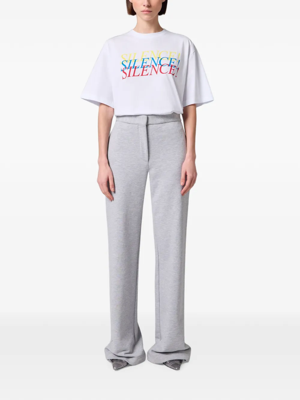 MSGM Trainingsbroek met geborduurd logo Grijs
