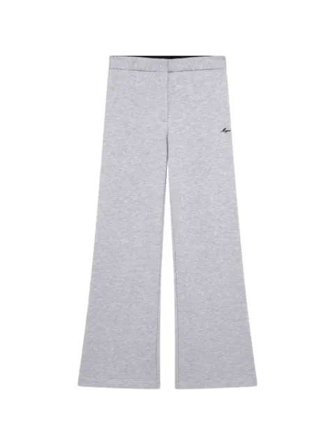 MSGM logo-embroidered wide-leg track pants