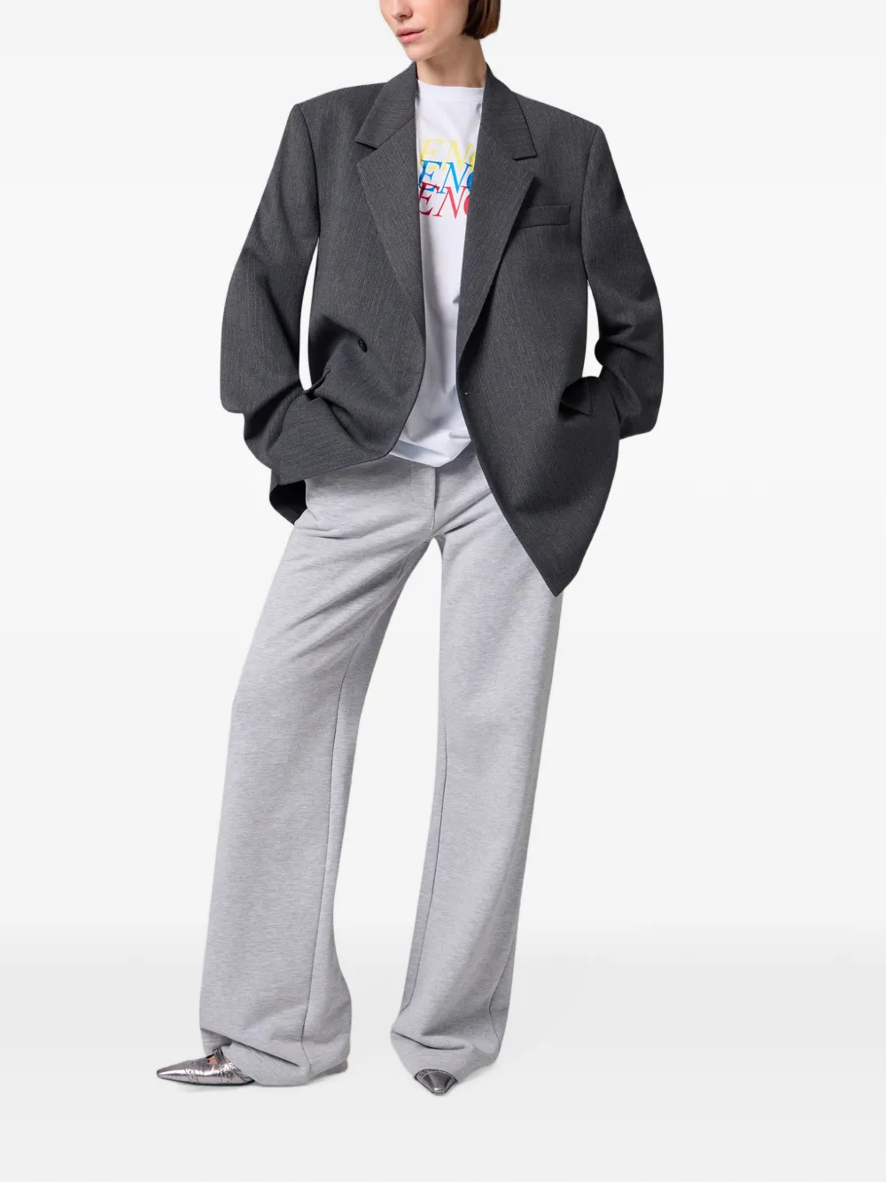 MSGM Trainingsbroek met geborduurd logo Grijs