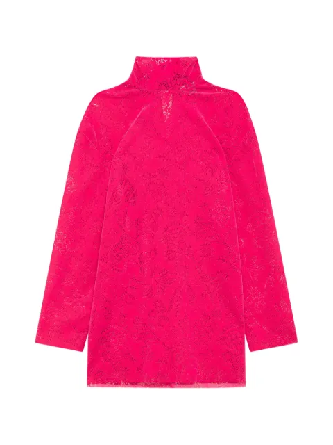 MSGM lace-patterned bow-detail mini dress