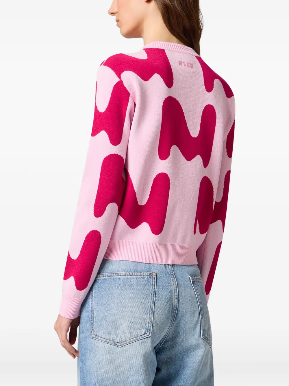 MSGM Vest met abstract patroon Roze