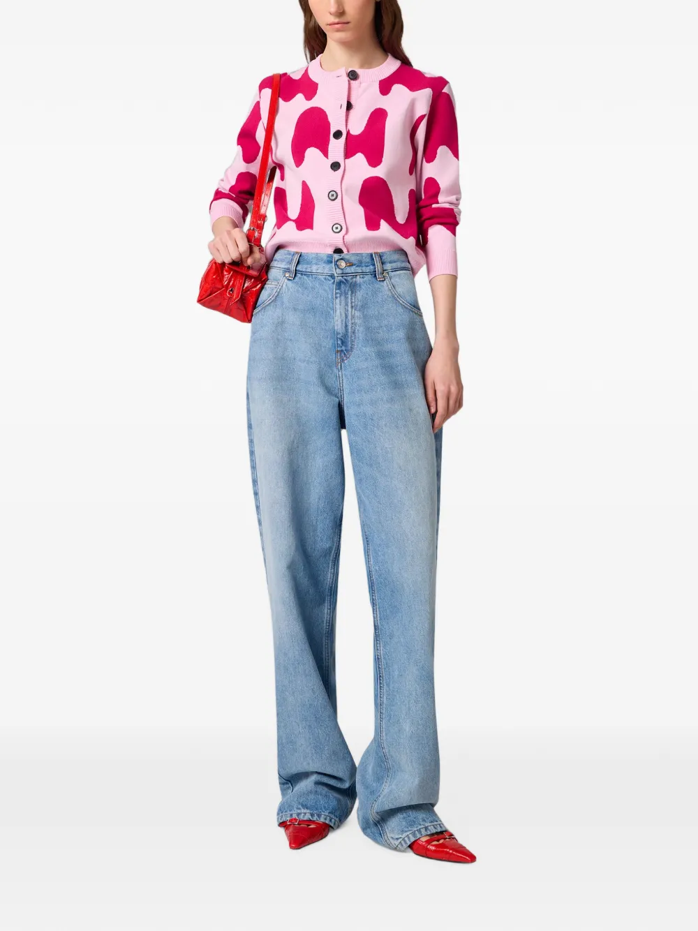 MSGM Vest met abstract patroon Roze
