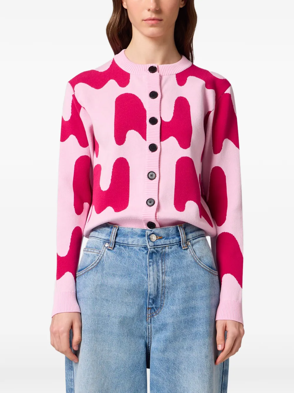 MSGM Vest met abstract patroon Roze