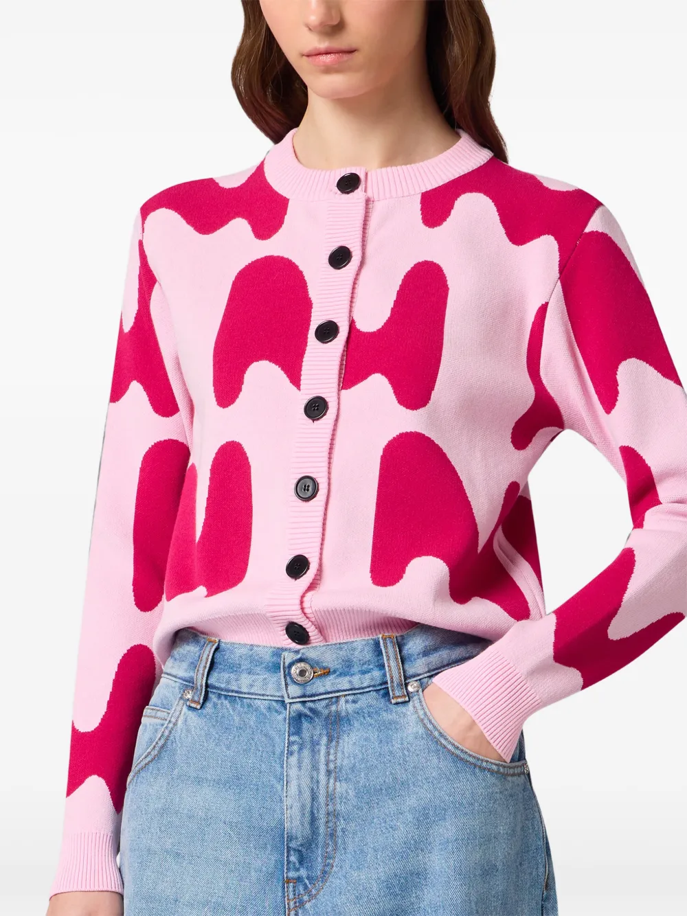 MSGM Vest met abstract patroon Roze