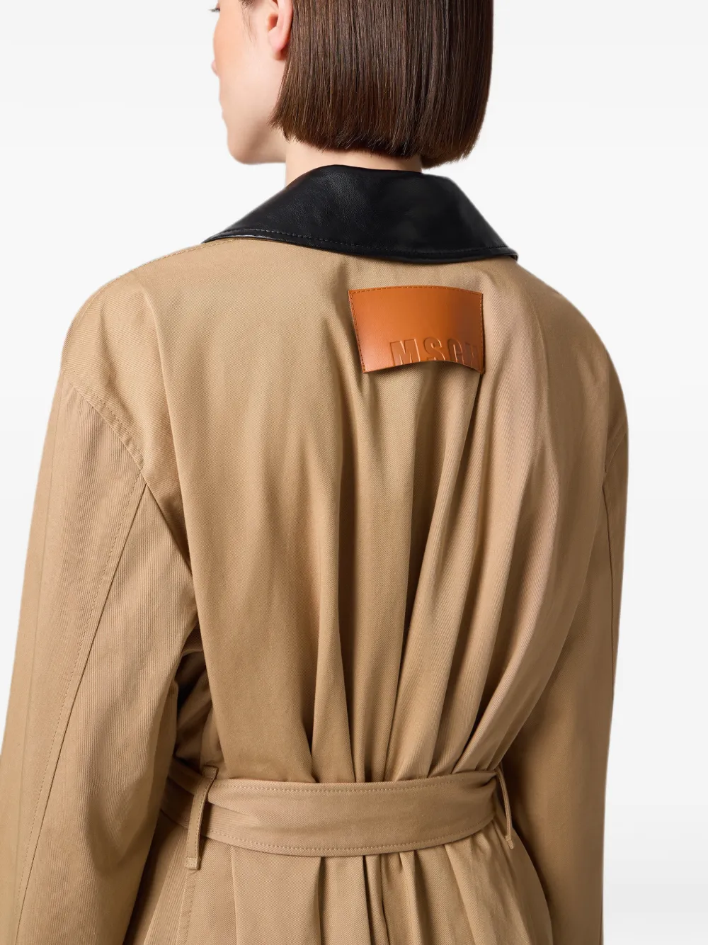 MSGM Trenchcoat met ceintuur Beige