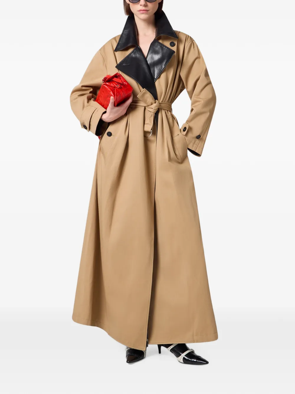 MSGM Trenchcoat met ceintuur Beige