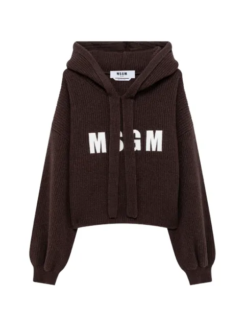 MSGM Felpa con cappuccio e logo