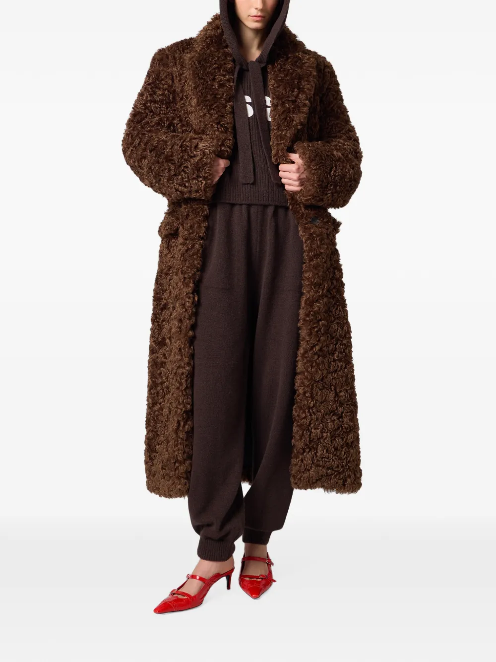 MSGM logo-print hoodie Bruin