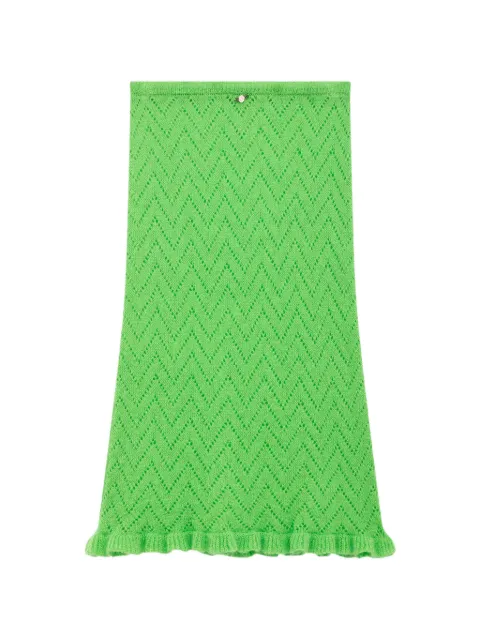 MSGM chevron-knit midi skirt