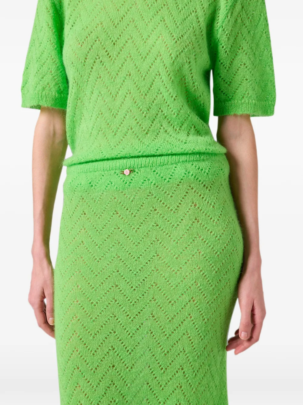 MSGM Rok met chevron streep Groen