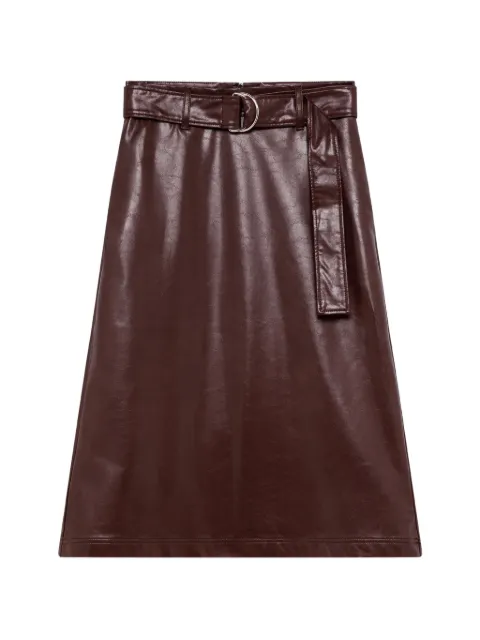 MSGM belted asymmetric midi skirt
