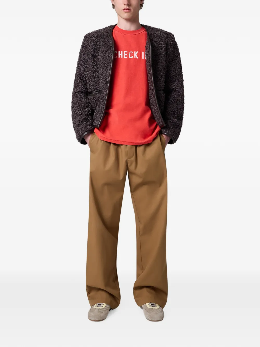 MSGM T-shirt met tekst Rood