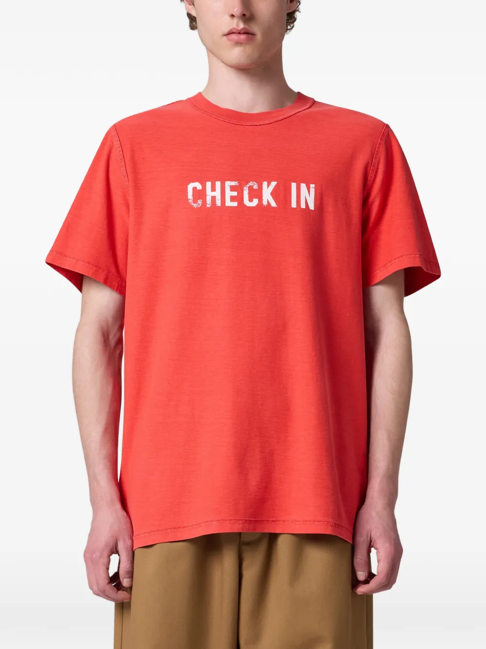 MSGM T-shirt met tekst Rood