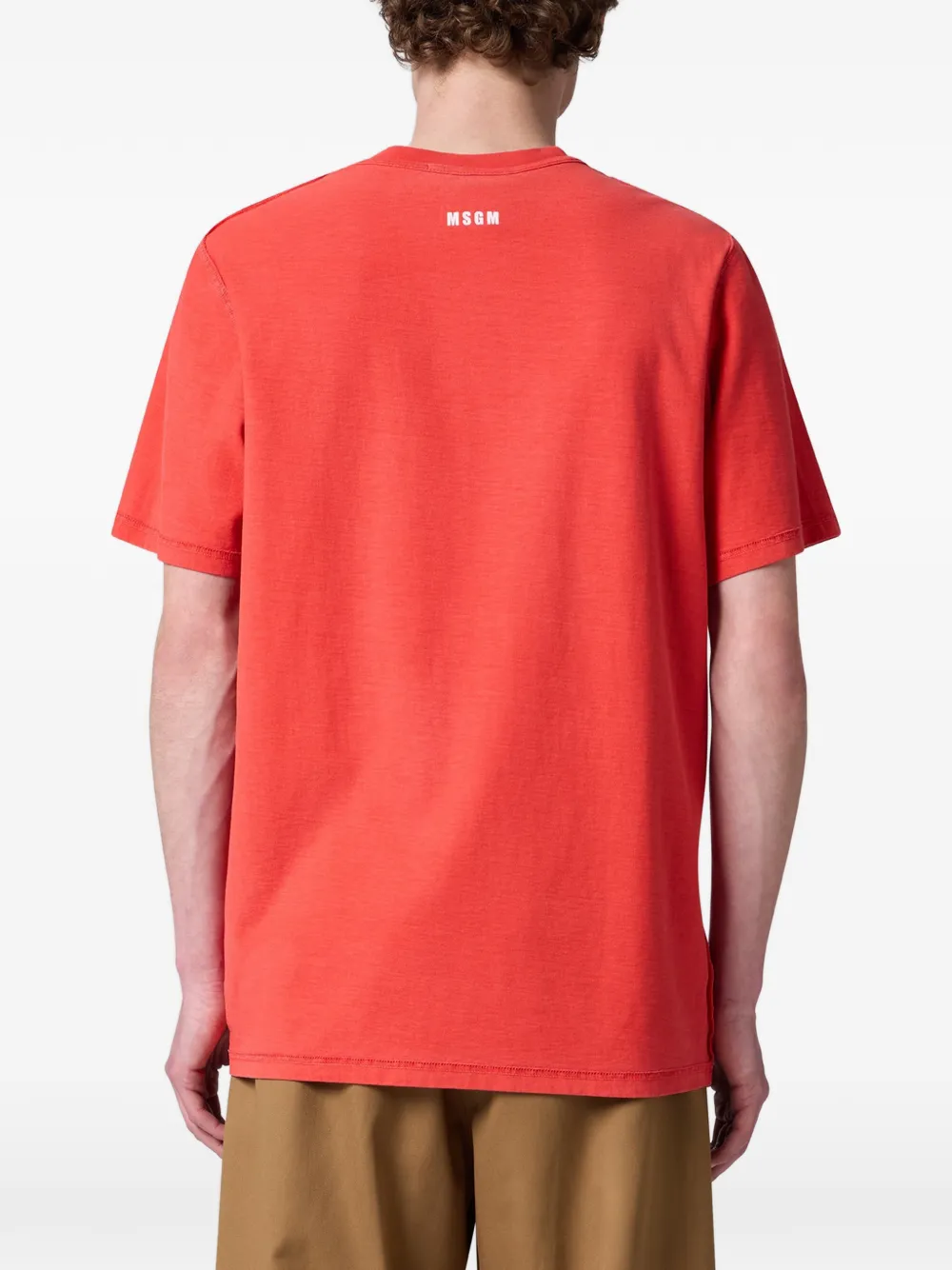 MSGM T-shirt met tekst Rood