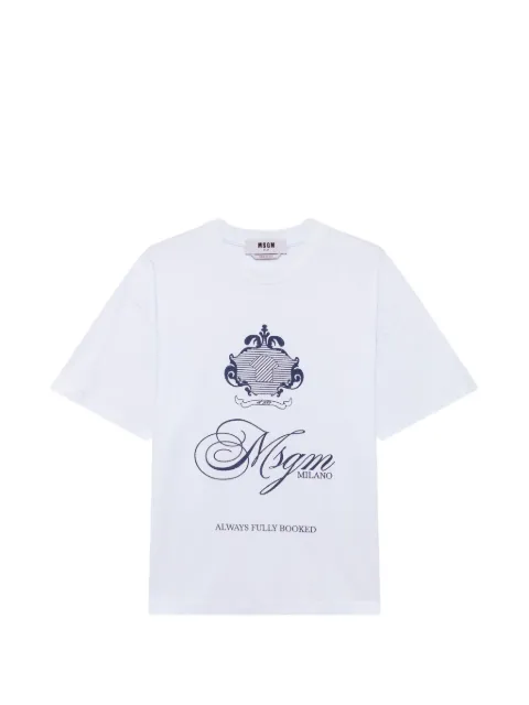 MSGM camiseta con logo estampado