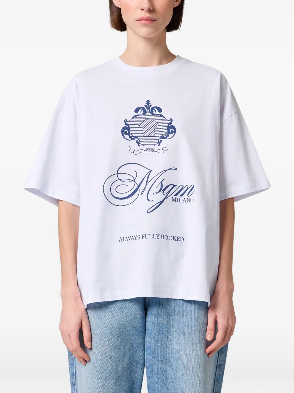 MSGM T-shirt met logoprint Wit