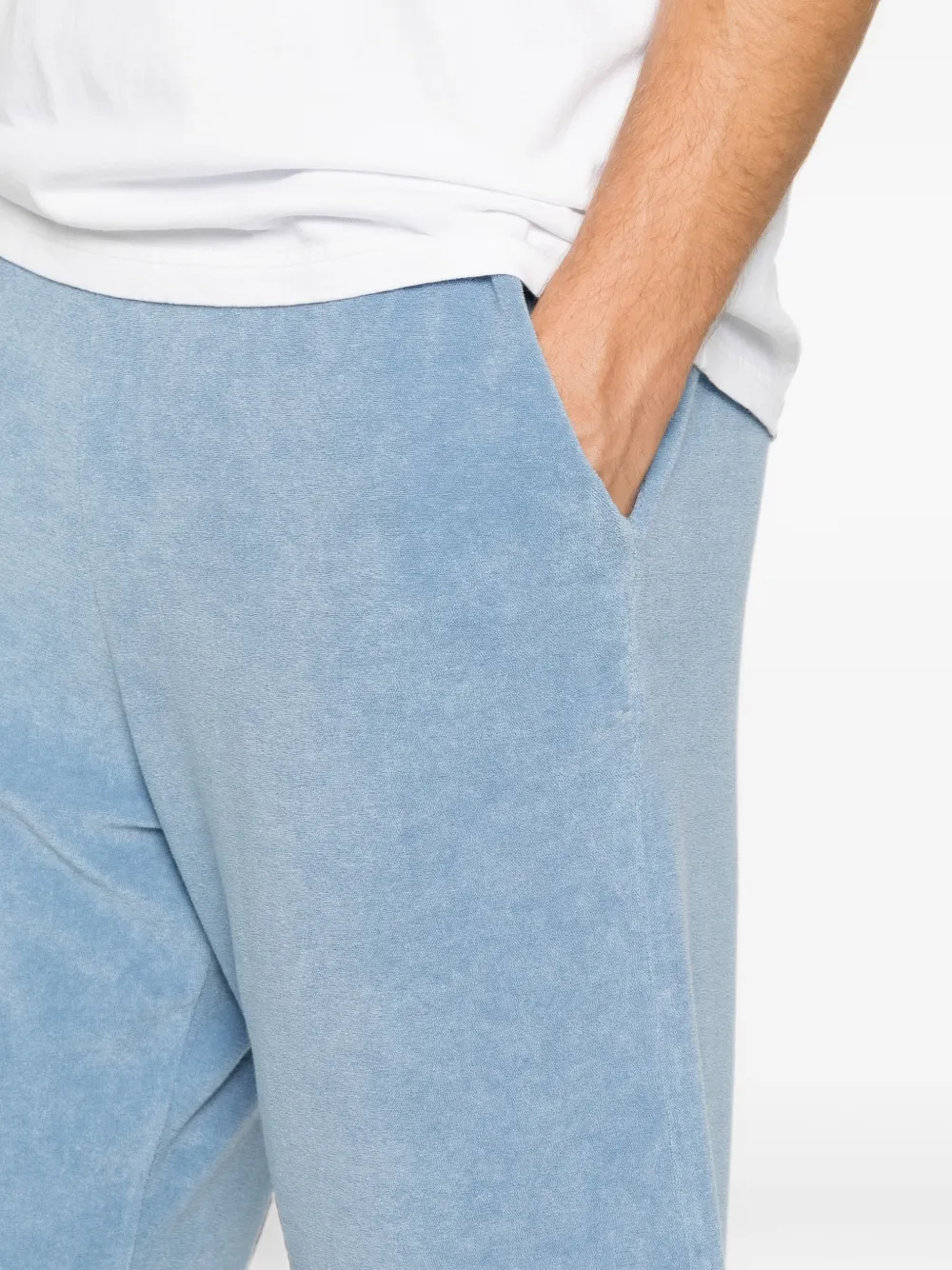 MC2 Saint Barth Randle Sponge shorts van badstof met trekkoord Blauw