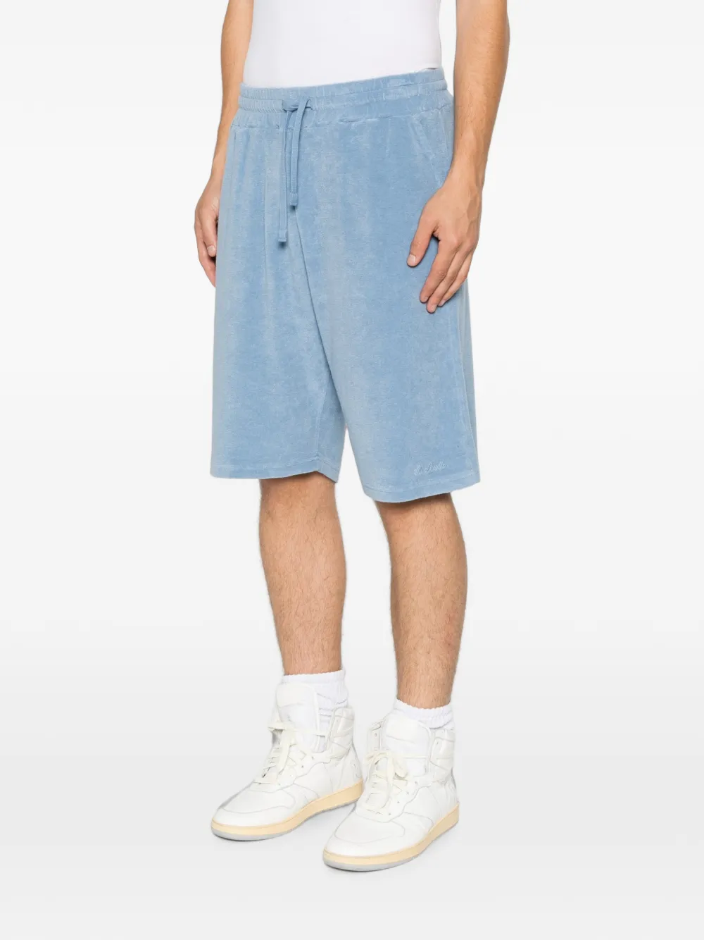 MC2 Saint Barth Randle Sponge shorts van badstof met trekkoord Blauw