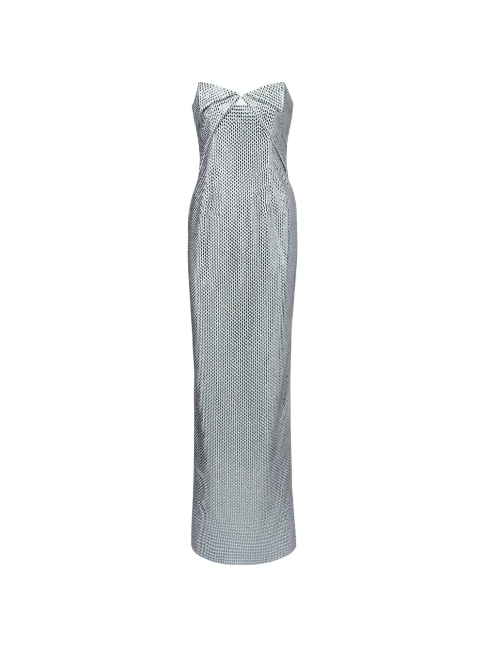 Roland Mouret Origami-drape diamante maxi dress - Silber