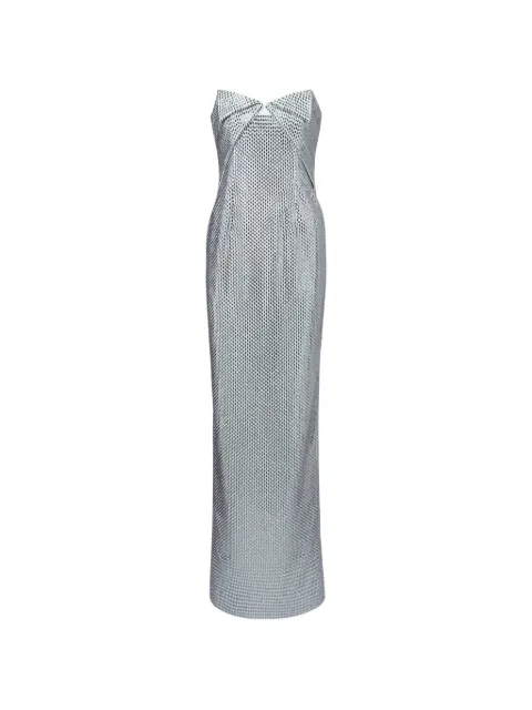 Roland Mouret Origami-drape diamante maxi dress