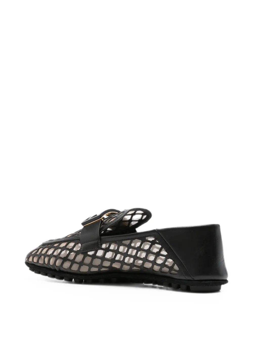 FENDI Ballerina's met uitgesneden details en FF-logo Zwart