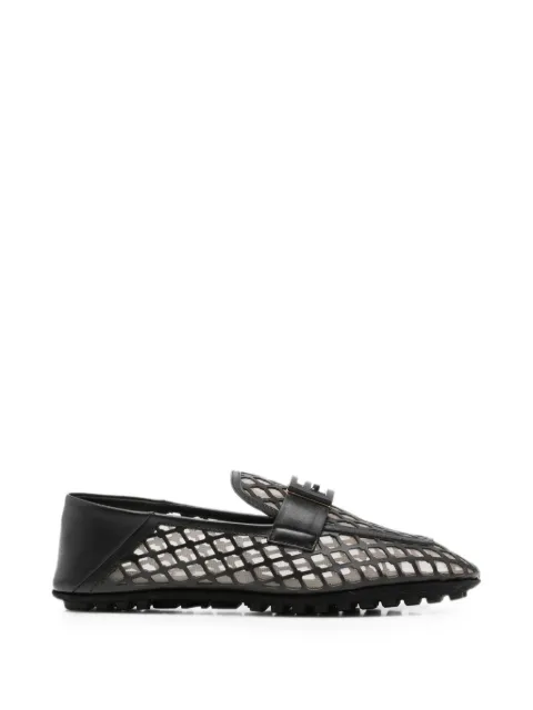 FENDI FF-logo cut-out ballet flats