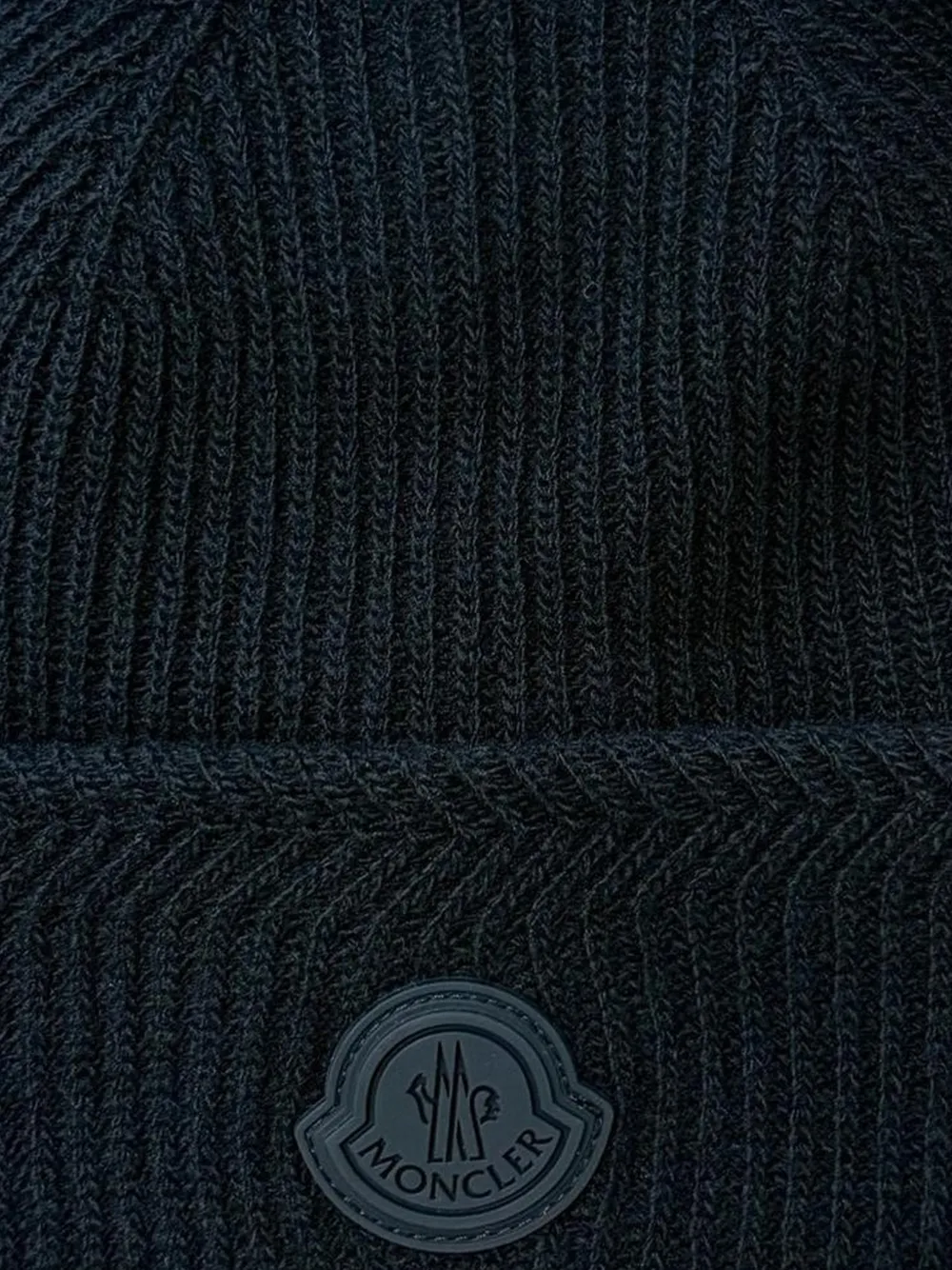 Moncler Muts met logopatch Zwart