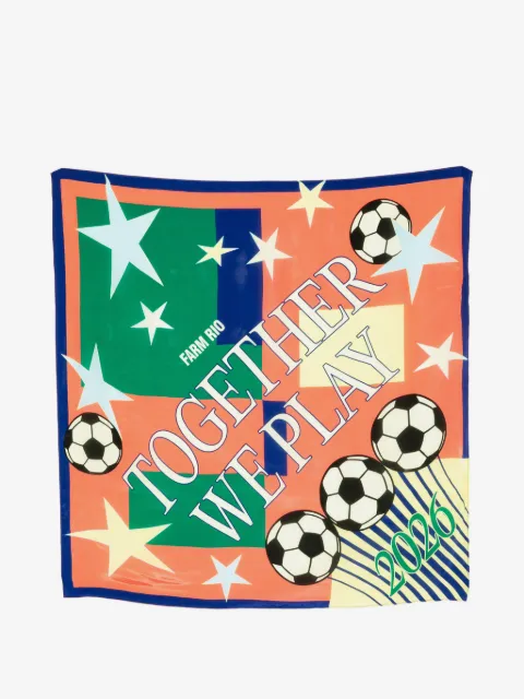 FARM Rio graphic-print star-motif scarf
