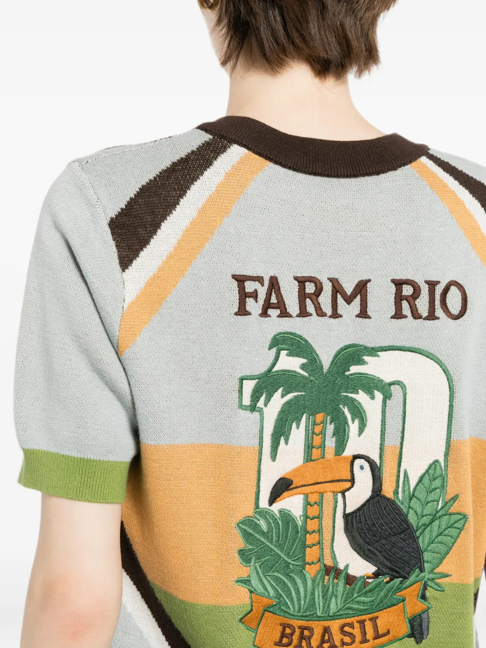 FARM Rio Toucan gebreide top Blauw
