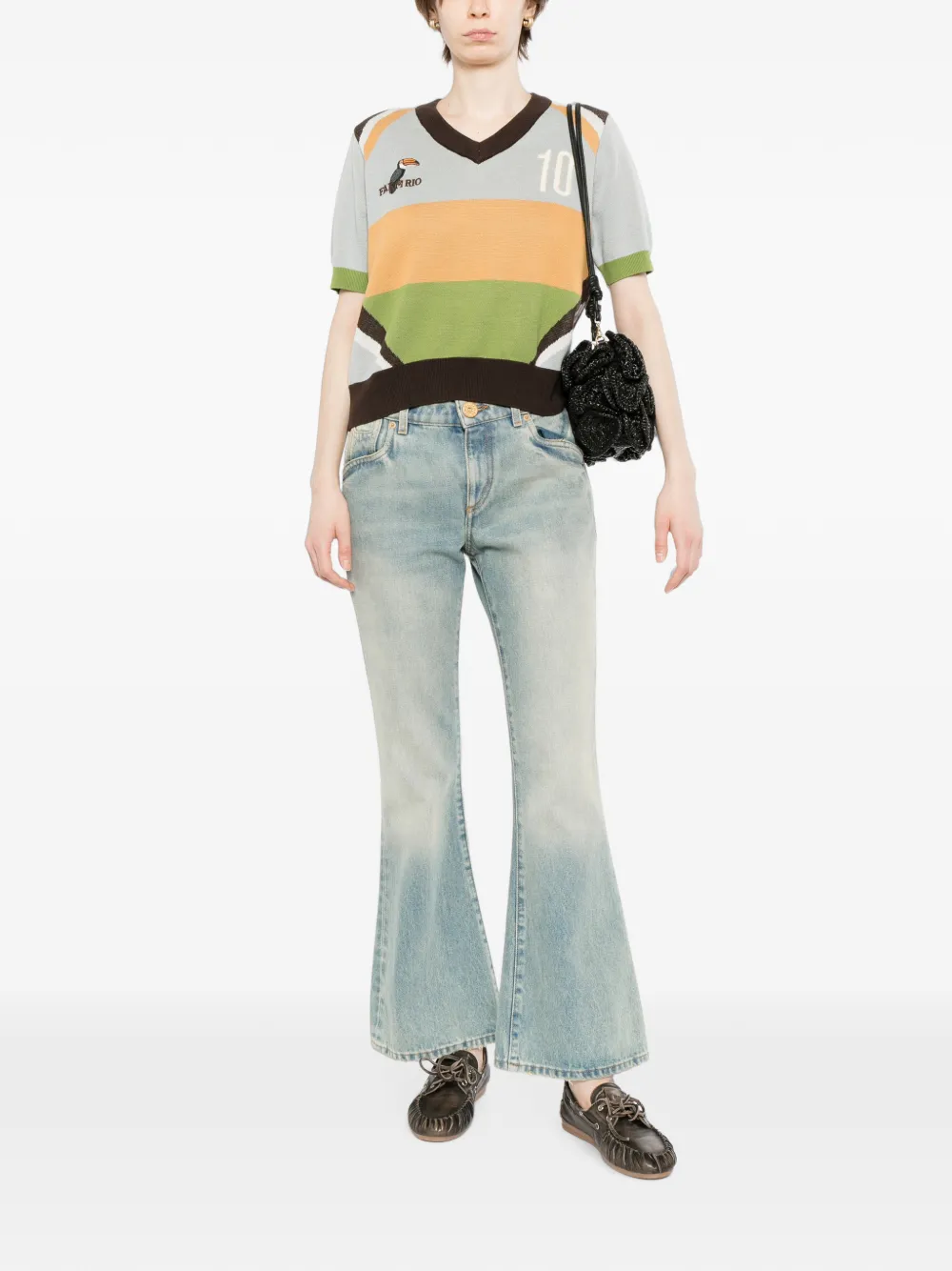 FARM Rio Toucan gebreide top Blauw