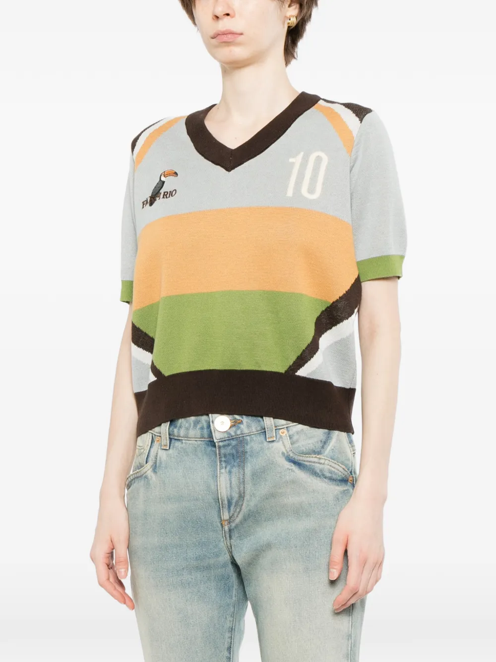FARM Rio Toucan gebreide top Blauw