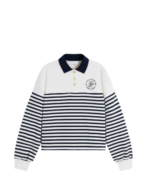 Tommy Hilfiger striped long-sleeve polo shirt