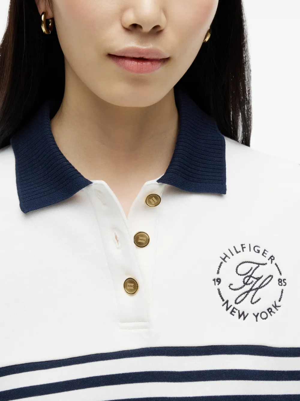 Tommy Hilfiger Gestreept poloshirt Wit