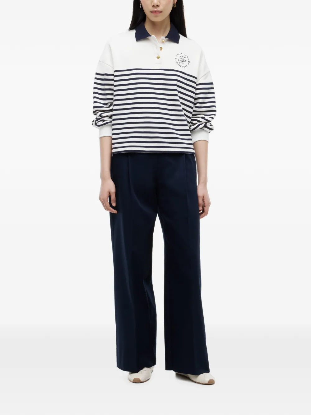 Tommy Hilfiger Gestreept poloshirt Wit