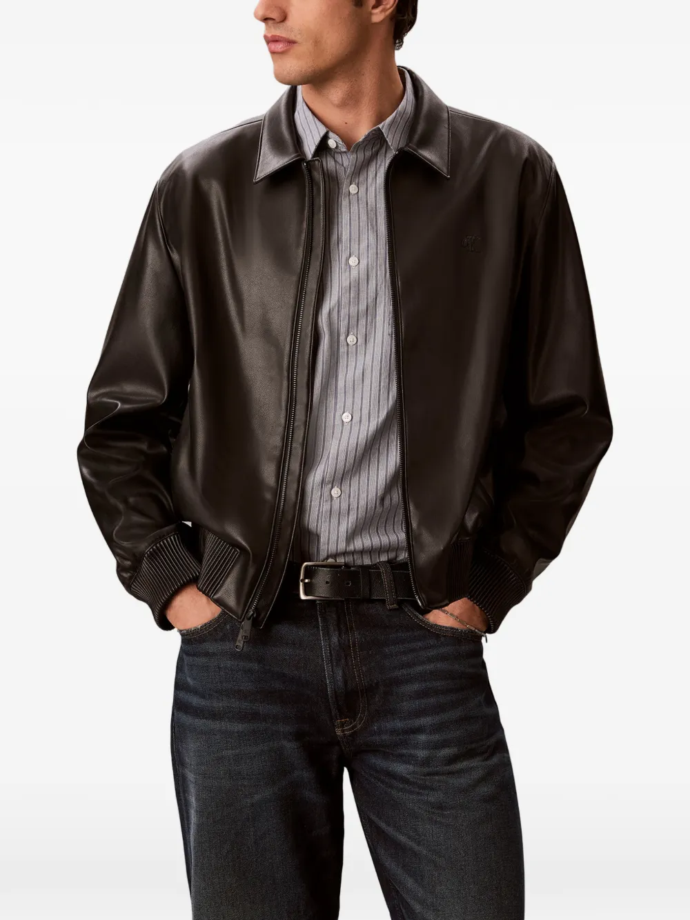 Calvin Klein Jack met geborduurd logo Zwart