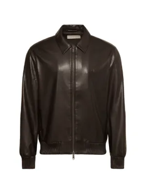Emporio Armani glove-like Nappa Lambskin Blouson | Brown | FARFETCH